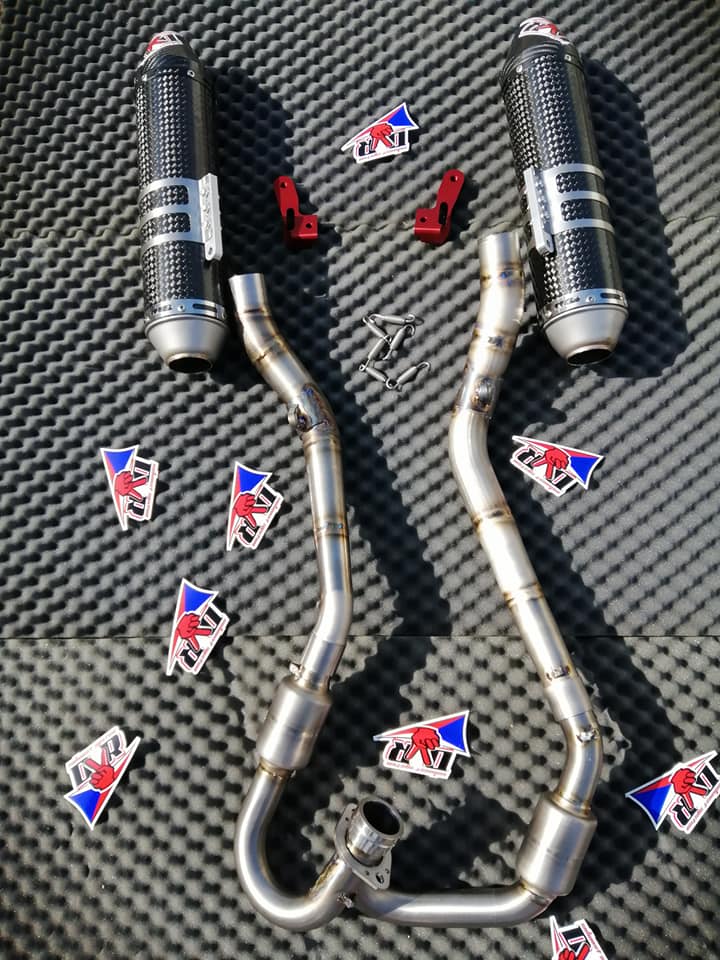 SQR-DVR twin exhaust line complete HONDA CRF450 '17-'20