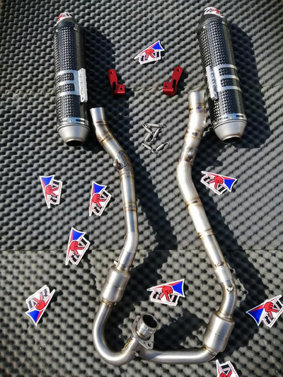 SQR-DVR twin exhaust line complete HONDA CRF450 '17-'20